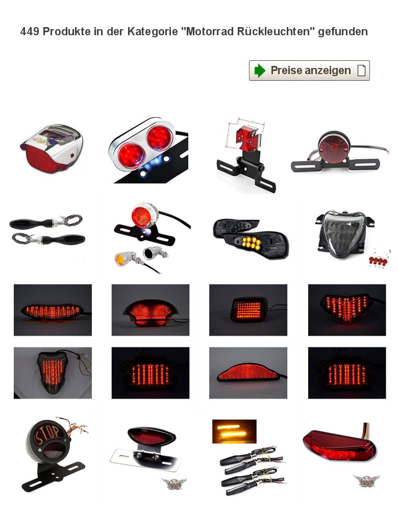 Motorradladen-Rubrik-Rückleuchten: Motorrad Rücklichter LED