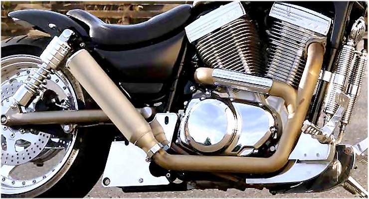 Motorrad Schalldmpfer Speziell Chopper Auspuff fr SUZUKI IntruderUmbau