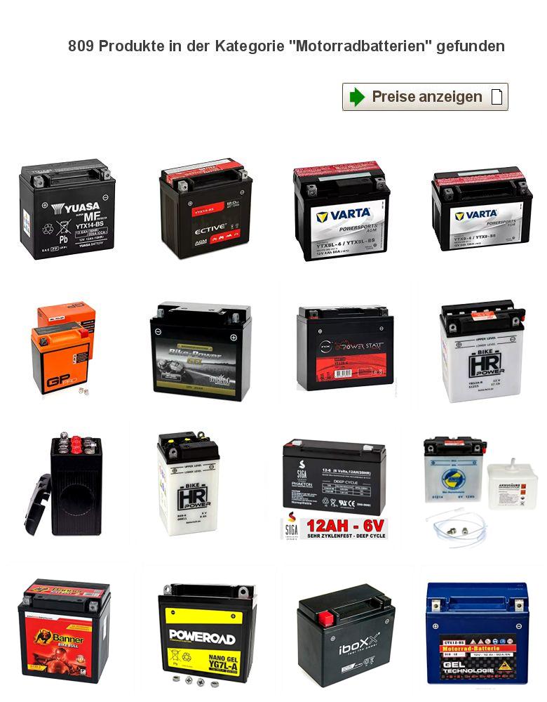 Motorradladen-Rubrik-Batterie