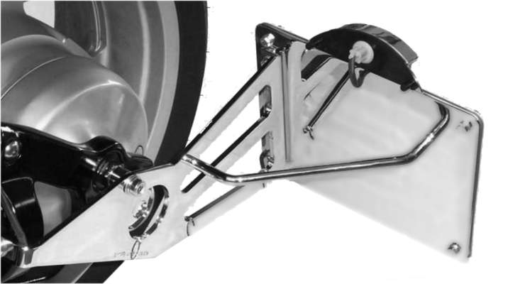 Motorrad Seitlicher Kennzeichenhalter VA & ALU