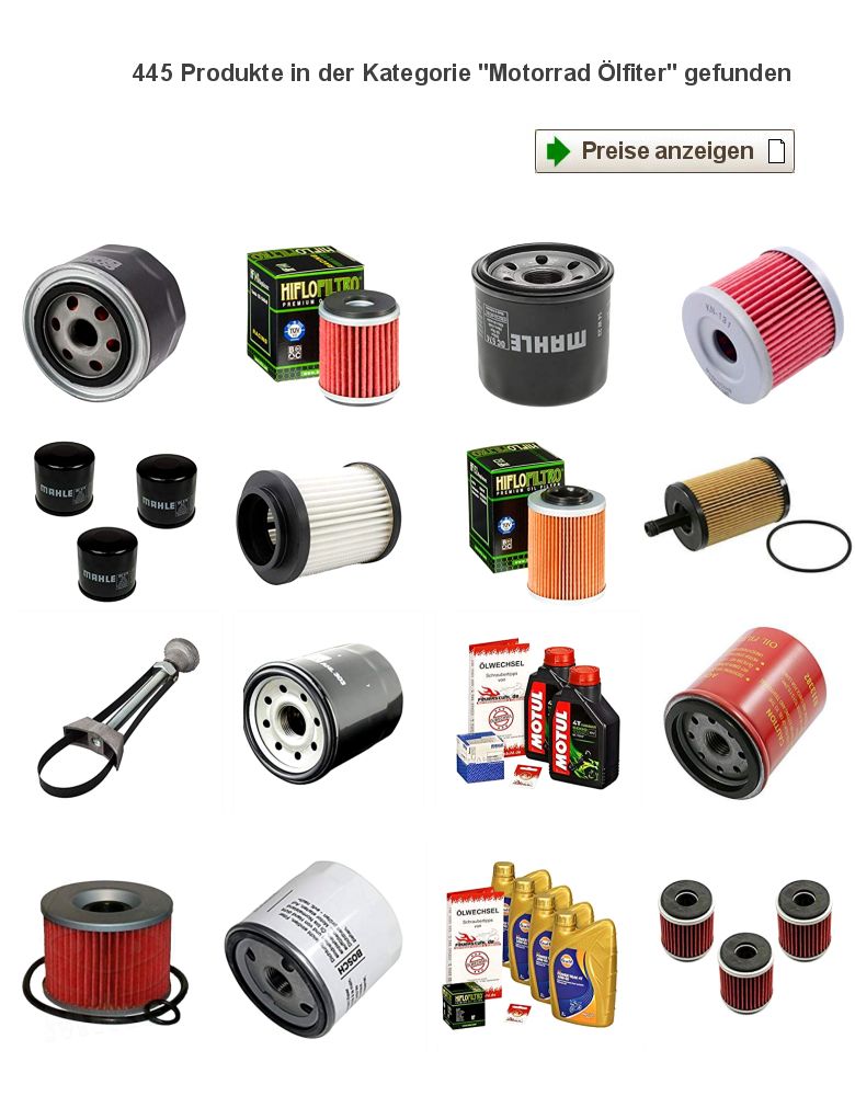 Motorradladen-Rubrik-lfilter: Motorrad lfilter alle Motorradhersteller